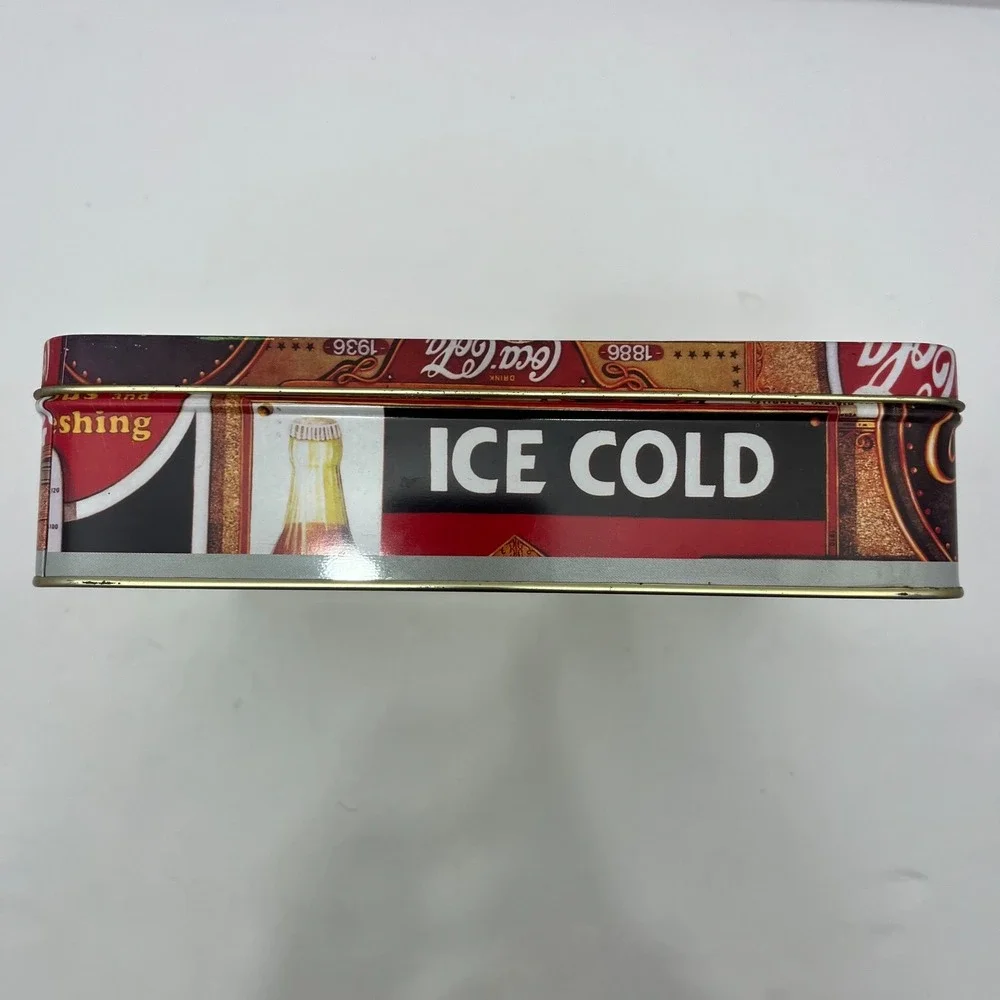Vtg Coca-Cola 50th Anniversary Advertising Collectible‎ Tin Photo Box W/ Window